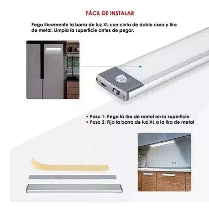 BARRA LED INALÁMBRICA CON SENSOR - USB LUZ FRÍA