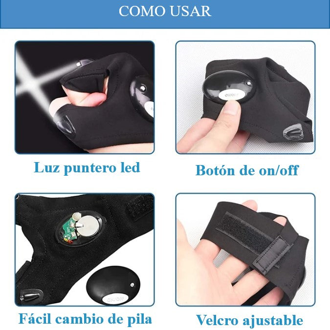 GUANTES IMPERMEABLES CON LUZ LED/ GLOVE LITF™